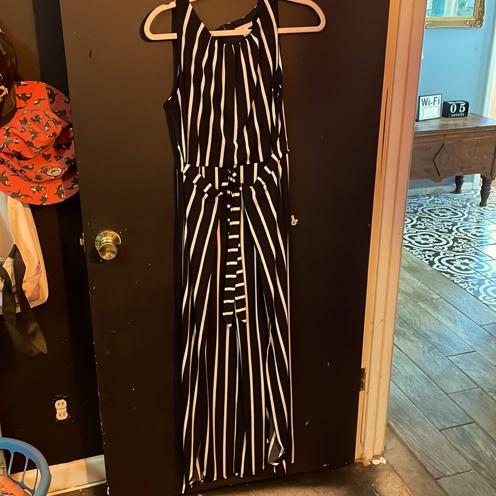 Black and white jumpsuit